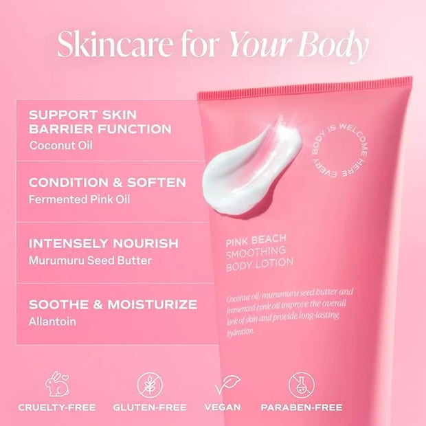Saltair Body Lotion - 2 Pack Moisturizing Lotion For Dry Skin. Pink Beach Scented Hydrating Body Cream with Nourishing Moi...