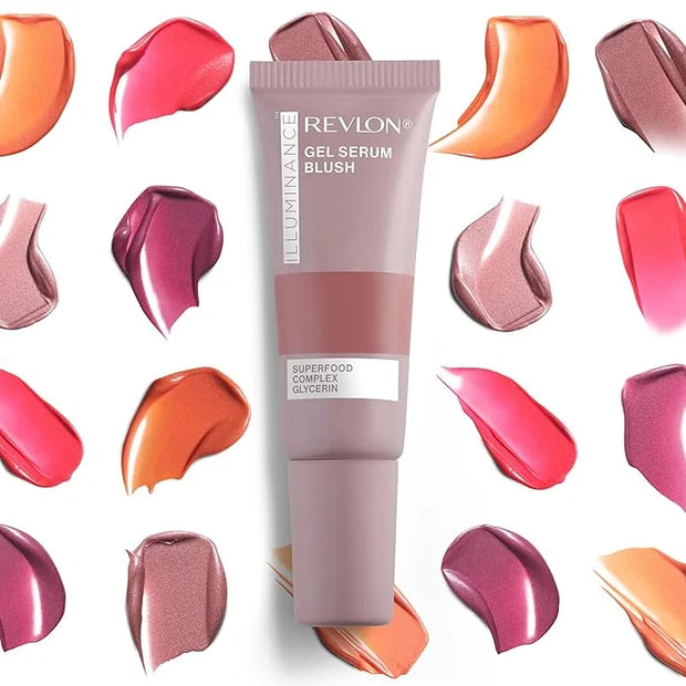 Revlon Illuminance Gel Serum Blush, Visibly Plump Cheeks, Dewy Finish and Hydrates All Day, 130 Beaming Coral, 0.37 fl oz....