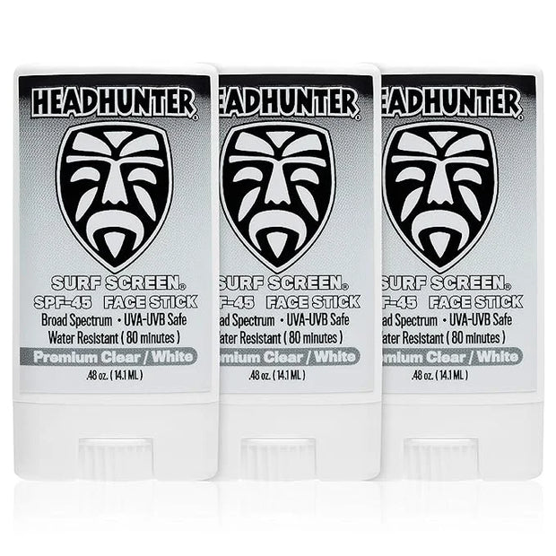 Headhunter Sunscreen Face Stick SPF 45, Waterproof Surf Sunblock for Waterman, Water-Resistant Facial Sunscreen for Ultra-...