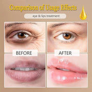 30 Pairs 24K Gold Eye Masks & Lip Masks,Crystal Collagen Eye Patches for Puffy Eyes, Effectively Moisturizing Lip & Eye Sk...