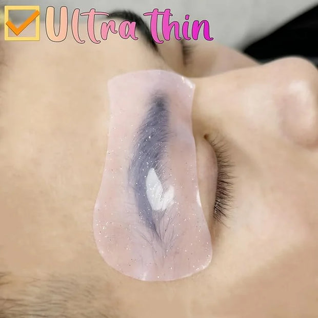 Brow Perm Patch Eyebrow Lamination Cover Tool Silicone 8 Pcs Lash Lift Shield Mate Self Sticky Gel Eyebrow Perming Pads So...
