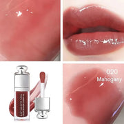 Hydrating Lip Glow Oil-Lip care oil- Lip Oil Tinted for Lip Care and Dry Lips-Prevents Dry Cracked-Non-sticky Big Brush He...