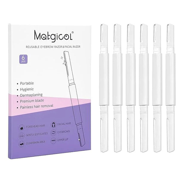 Dermaplane Razor for Women Face & Eyebrow - Dermaplaning Tool for Peach Fuzz Facial Hair Removal,High Precision Blade for ...