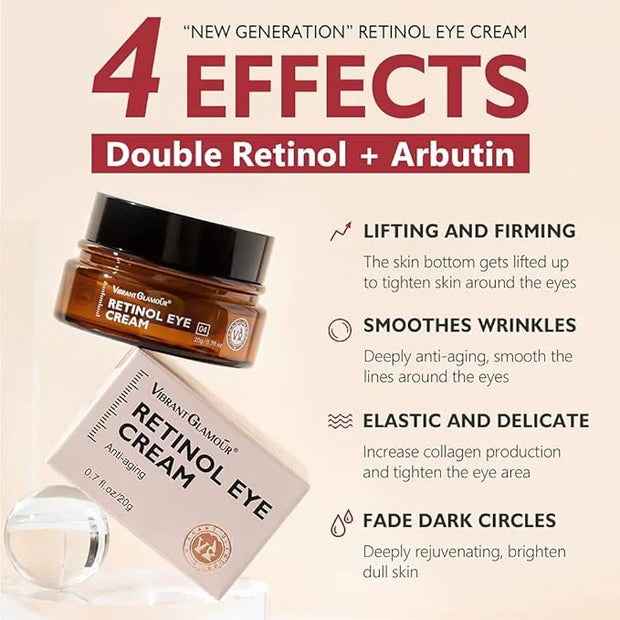 Retinol Eye Cream, Anti-Aging with Vitamin C & Ceramide for Dark Circles, Wrinkles & Fine Lines, Crow’s Feet, 0.7 fl.oz - ...