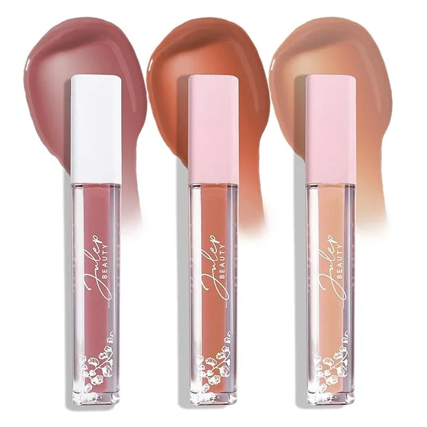 Julep So Plush Hydrating Lip Gloss Trio - High-Shine Hydrating Lightweight Lip Color - Non-Sticky Formula - Vitamin E Soot...