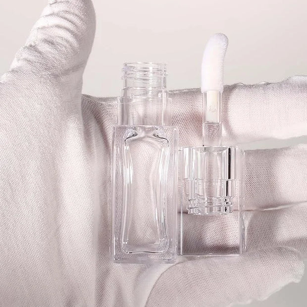 COSIDEA 18pcs Empty 6ml Square Clear PETG lip gloss tubes big deo foot wand lipgloss tube container for lip oil - Product ...