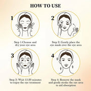 Avocado Golden Under Eye Mask Skincare 60 Pairs Set, Moisturizing Non-greasy Under Eye Patches for Women and Men, Travel S...