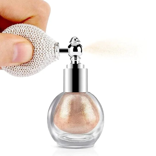 Highlighter Powder Spray, Ksndurn Malt Gold Glitter High Gloss Spray - Shimmer Sparkle Powder Makeup Spray - Product Image