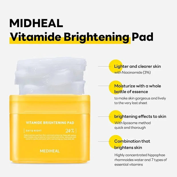 Mediheal Vita Glow Set – Vitamin C Brightening Serum & Eye Patches for Radiant Skin, Dark Circles & Dullness - Product Image