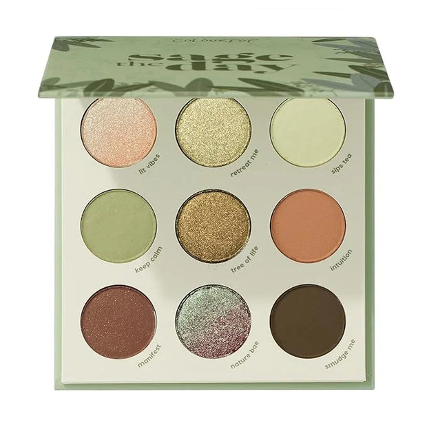 ColourPop Sage the Day Eyeshadow Palette - Sage & Olive Palette with Metallic and Matte Finishes - High-Pigment Eye Makeup...