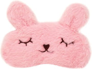 Honbay Plush Rabbit Sleeping Eye Mask Cute Cartoon Animal Eye Mask for Little Girls (Pink) - Product Image