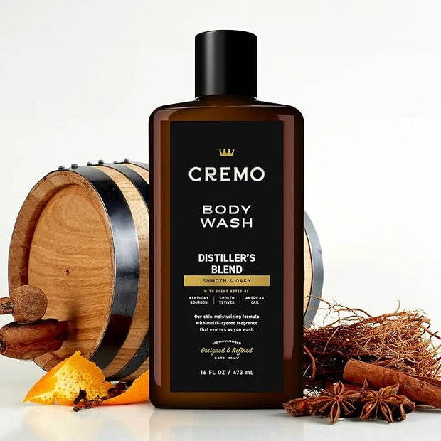 Cremo Body Wash Men, An Elevated Blend with Notes of Kentucky Bourbon, Smoked Vetiver and American Oak, 16 Fl Oz - Product...