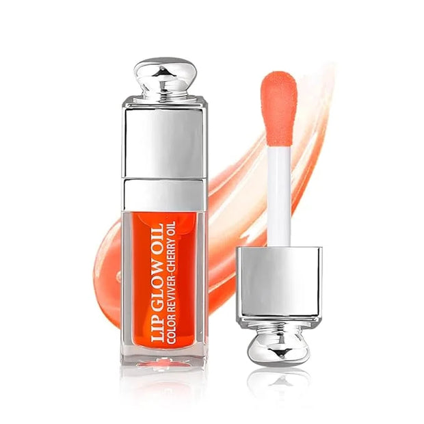 Hydrating Lip Glow Oil, Moisturizing Oil Gloss Transparent Toot Tinted Non-Sticky Nourishing Long Lasting Repairing Lighte...