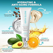 Eye Cream – Reduces Puffiness & Dark Circles & Wrinkles | Hydrating & Anti-Aging Formula | Caffeine, Vitamin C & Hyaluroni...