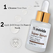 mivida Anti-Aging Super Serum with Retinol, Hyaluronic-Acid, Rosehip Oil, Vitamin C | All-In-One Face Serum For Wrinkles, ...
