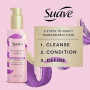 Suave Pink Luscious Curls Styling Cream Hair Cream for Luscious Curls Curl Defining Cream with Amino Acid Complex 4.75 oz ...