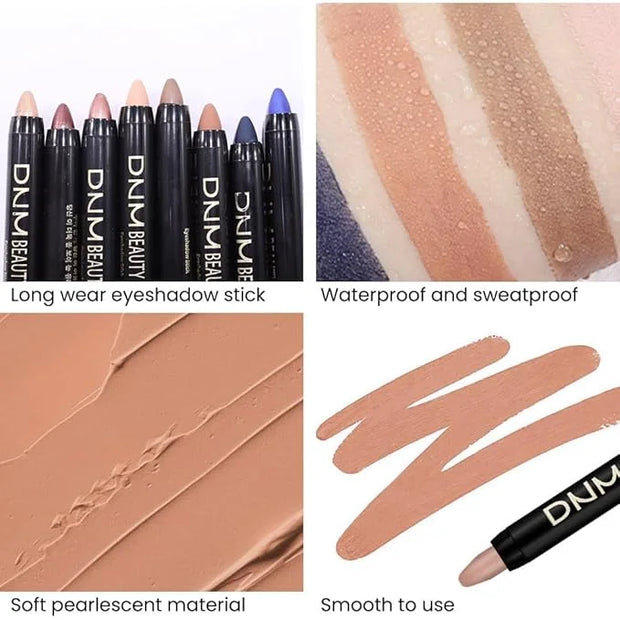 evpct 2Pcs Cream Eyeshadow Sticks Set for Eyes Waterproof, Ginger Matte Caramel Matte Eye shadow Stick Pencil Pen Bulk som...
