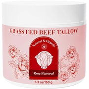Beef Tallow for Skin, Whipped Beef Tallow For Skin, Tallow Face Moisturizer, Rose-Flavoured Whipped Tallow Face Cream Mois...
