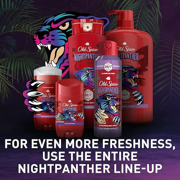 Old Spice Aluminum Free Deodorant for Men, 24/7 Odor Protection, 24/7 Freshness & Lasting Scent, Goes on Clear, NightPanth...