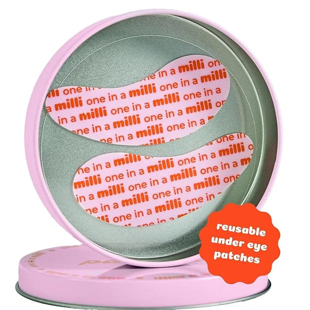 Milli Under Eye Mask to Treat Dark Circles, Wrinkles, and Puffy Eyes, 1 Pair of Original Pink Reusable Silicone Eye Patche...