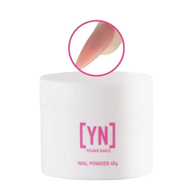 Young Nails Acrylic Cover Powder - Self-Leveling Acrylic Nail Powder, Clear Nude Pink White Acrylic Powder for Nail Extens...
