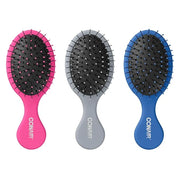 Conair Detangling 3PK mini hair brush - use wet or dry - ideal for curly or straight styles - detangler hairbrush - hairbr...