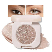 Glitter Shimmer Sparkle Eyeshadow Palette Makeup for Green Blue Eyes, Glitter Nude Shimmer Metallic Holographic Multichrom...