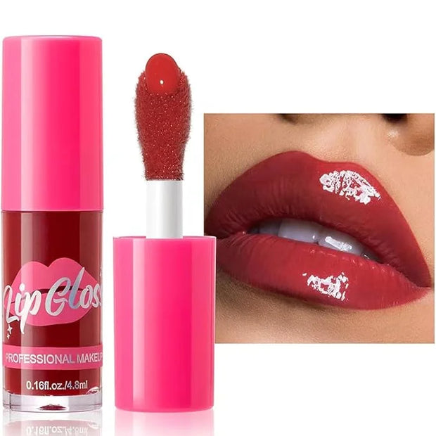 Lip Plumping Gloss Lip Gloss Moisturizing Tinted Lip Gloss Long Lasting Waterproof Hydrating Plumping Lip Oil For Women (1...