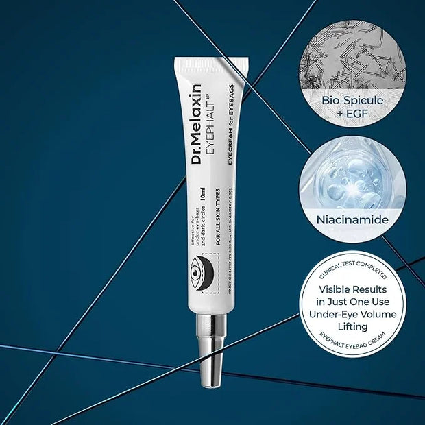 Eyephalt Eyebag Cream for Puffiness, Dark Circles & Fine Lines, Wrinkle, EGF Anti-Aging Under Eye Moisturizer with Niacina...