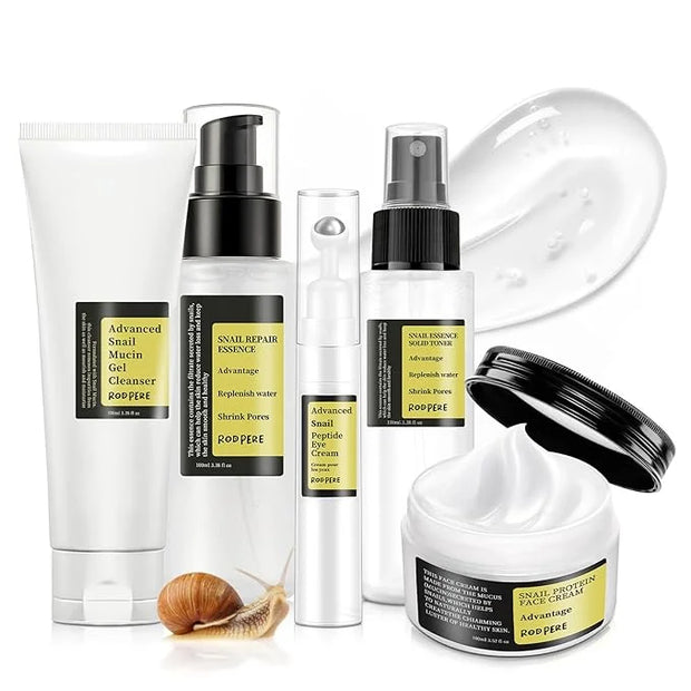 Snail Mucin Skin Care Routine Set For Women, 5 PCS Advanced Snail Mucin Facial Kit For Girls, Skin Care Gift Set With Face...