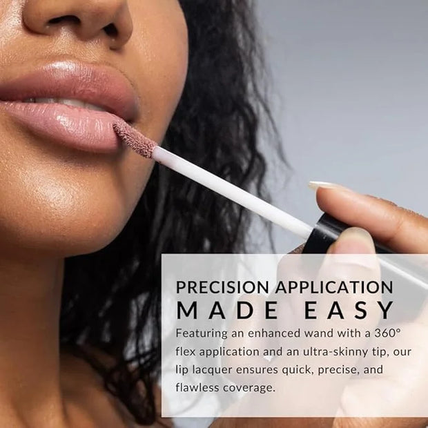 Flori Roberts Luscious Lip Lacquer, Vibrant Lip Gloss Makeup for Women of Color or Deeper Skin Tones, Non-Sticky, Long Wea...