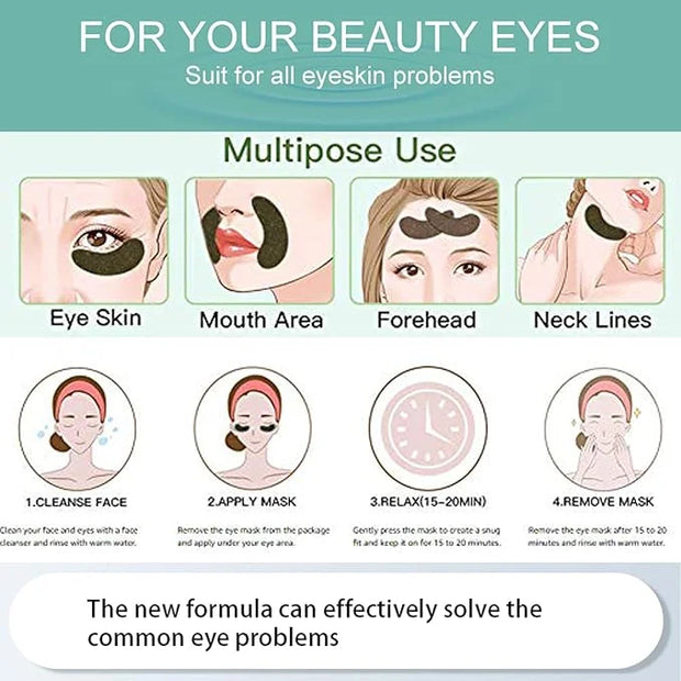 Under Eye Mask Patches, 30 Pairs Collagen Hydrating Moisturizing Smoothing Gel Pads for Puffy Eyes Bags,Dark Circles,Puffi...