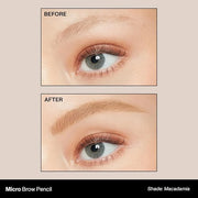 Morphe Micro Dual Eyebrow Pencil - Dual-Ended Brow Pencil Featuring a Retractable, Ultra-Precise, Pointed Tip - Richly Pig...