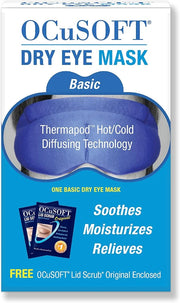 OCuSOFT Lid Scrub Allergy & Dry Eye Mask Bundle - Soothes Red, Irritated Eyelids - Pre-Moistened Eyelid Cleanser Pads & Re...