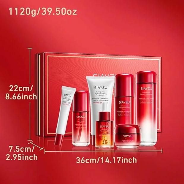 Facial Skin Care Set Anti-Wrinkle Beauty & Personal Care with Cleanser, Toner, Lotion, Essence, Face Cream, Eye Cream, Gif...
