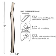 Eyebrow Razor with 6 Blades & Travel Case – Face Razors for Women & Men, Eyebrow Trimmer Shaper with Precision Cover, Faci...