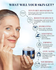 Retinol Cream for Face, Face Moisturizer, Neck Creams for Tightening and Firming with Collagen & Hyaluronic Acid, Daily An...