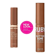 Ruby Kisses Lip Gloss Butter Bomb Gloss Non-Sticky Lip Gloss Vitamin E Natural Nude Lip Makeup - 7.8mL (0.26 US fl.oz) (Na...