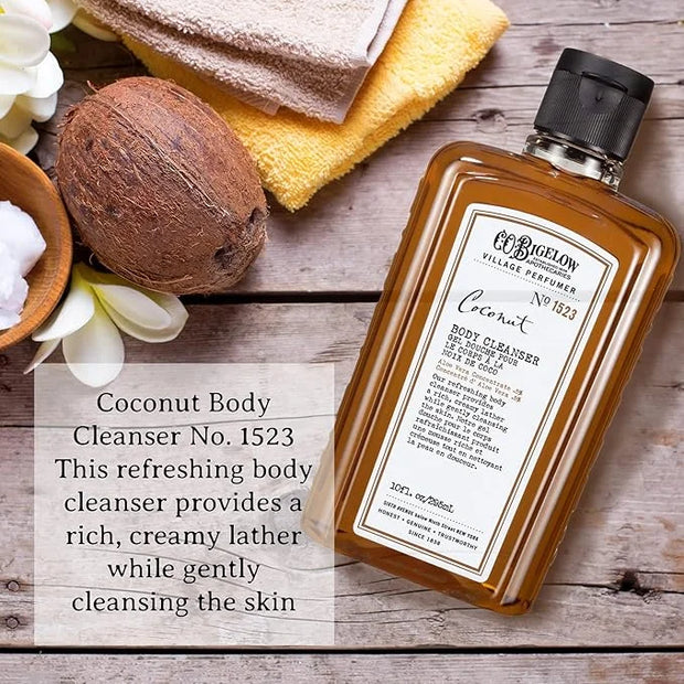 C.O. Bigelow Coconut Body Cleanser, Village Perfumer Moisturizing Gentle Body Wash for Men & Women with Aloe Vera, Sodium ...