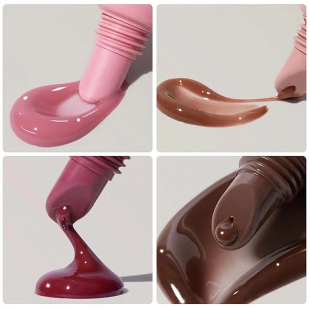 5 Colors Mirror Lip Glaze, Plumping Hydrating Gloss, Long-Lasting Moisturizing Non-Sticky Oil, Quick Full Lip Color - Prod...