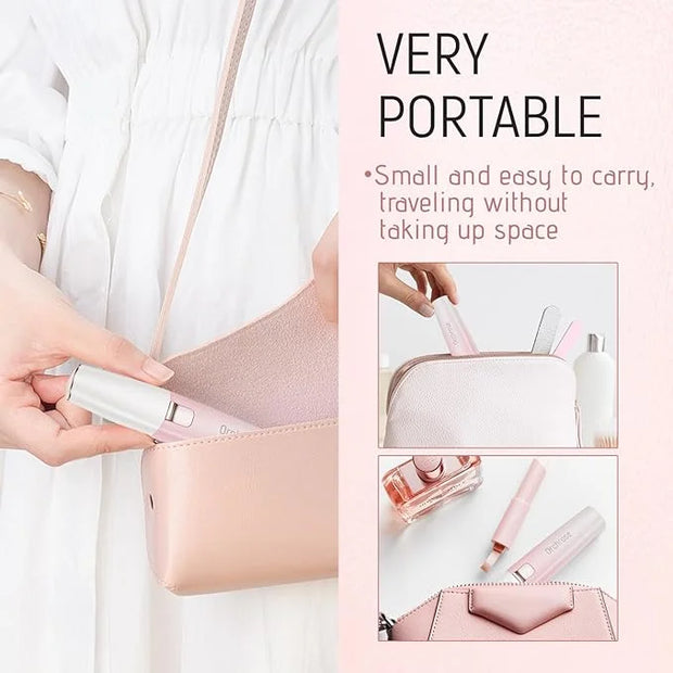 Rechargeable Facial Hair Remover for Women: 2-in-1 Device for Shaping Eyebrows and Removing Face Peach Fuzz (Gradient Pink...