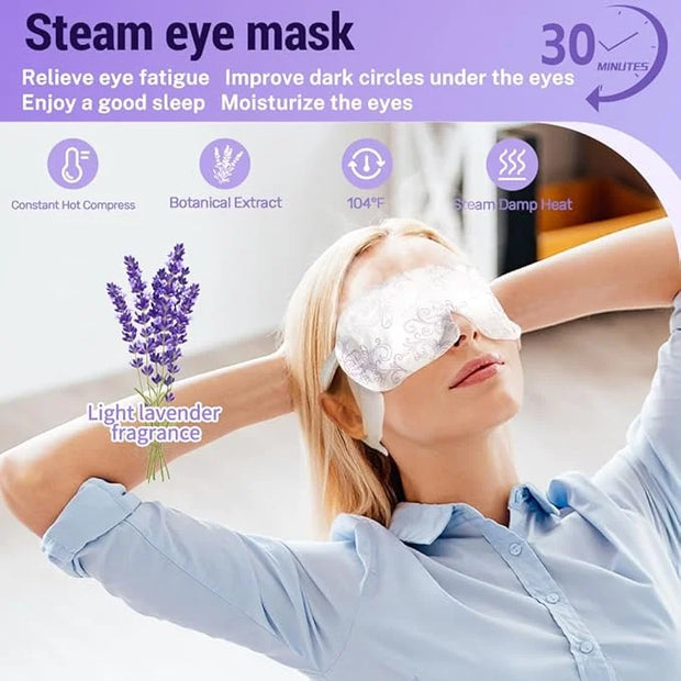 16 Packs Steam Eye Mask,Self Heating Warm Compress for Dry Eyes,Heated Eye Mask for Fast Relief,Disposable Moist Heating C...
