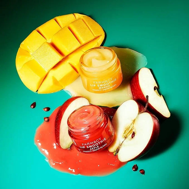 Farmacy Plump + Shine Lip Smoothie Duo - Peptide Lip Balm - Lip Moisturizer & Plumper with Vitamin C - Apple & Mango with ...