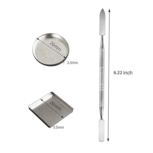 50 Pcs Empty Metal Pans, Makeup Palette Pans