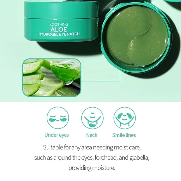 tenzero Soothing Aloe Hydrogel Eye Patch (60 pairs, 90g), Aloe Vera Treatments for Puffy Eye, Fine Lines, Soothing, Eye Pu...