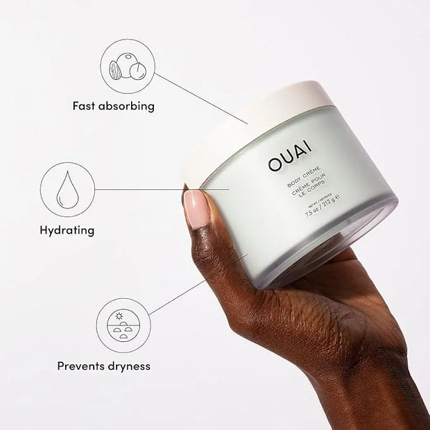 OUAI Body Cream, Shibuya - Hydrating Whipped Body Cream with Cupuaçu Butter, Coconut Oil and Squalane - Softens Skin and D...