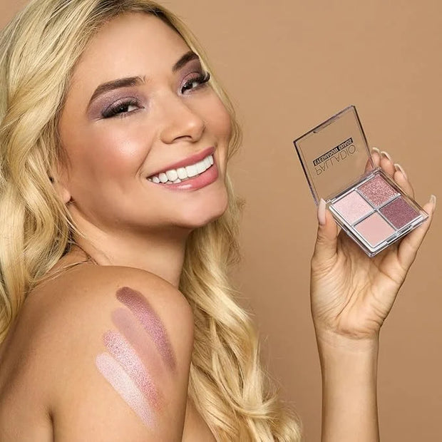 Palladio Eyeshadow Quads Velvety Pigmented Blendable Matte, Metallic & Shimmer Finishes, Creamy Formula, Four Way Quad Eye...