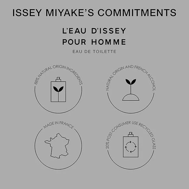 Issey Miyake L'Eau d'Issey Pour Homme Eau de Toilette - Fragrance for Men - Pure & Fresh - With Notes of Yuzu, Nutmeg & Sa...
