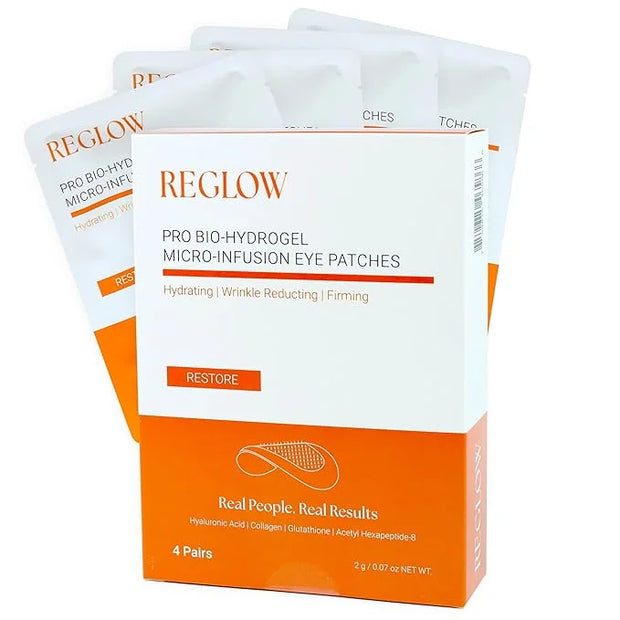 RESTORE BIO-HydroGel Micro-Infusion Eye Patches | Anti-Aging Eye Masks with Hyaluronic Acid, Collagen, Glutathione & Pepti...