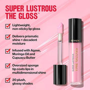 Revlon Super Lustrous Lip Gloss, Non-Sticky, Hydrating, High Shine Finish, 215 Super Natural, 0.13 oz - Product Image